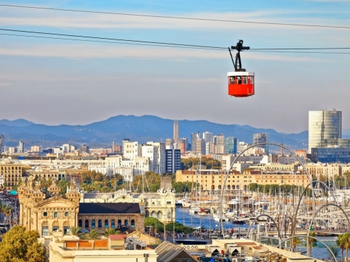 Monjuic hill Cable car ride to Spanish village ,Olympic village ,Gothic Quarter [4 hours]