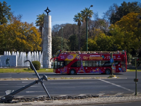 Hop on Hop off city sightseeing bus in Seville with complementary 4 walking tours.