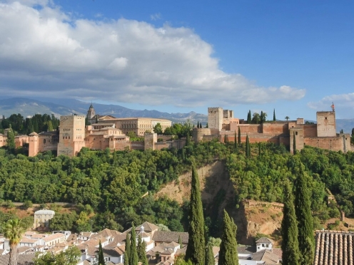 Day tour to Grenada , Alhambra Palace from Seville .