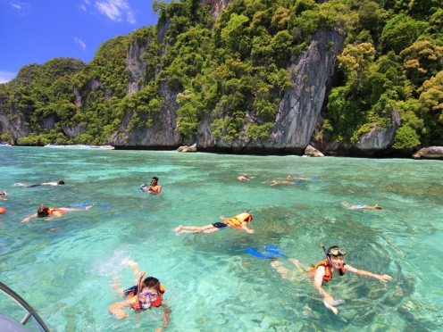 Day tour to Phi Phi and Maya Bay , Khai islands from Phuket with lunch and transfers