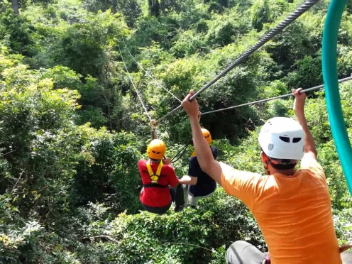 Zip line Adventure in the forest