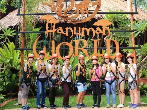 Hanuman World Zipline with transfers with lunch