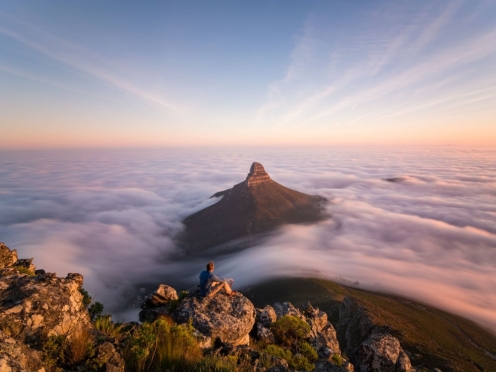 Seal Island with Table Mountain Cable Car Ariel Views