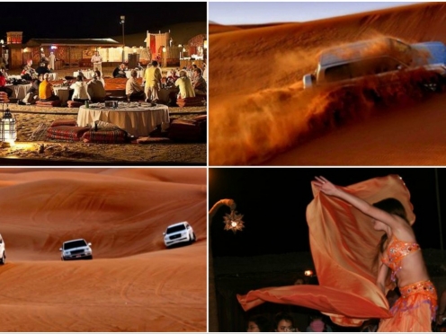 Desert Safari & Sundowner with dune bashing , Dinner & Live shows