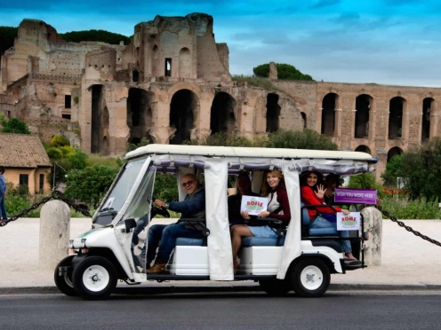 Rome sightseeing by golf cart 