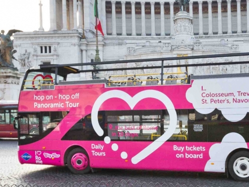 Hop on Hop Off bus sightseeing Rome