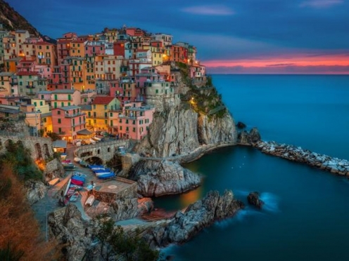 Sunset Boat Tour Cinque Terre