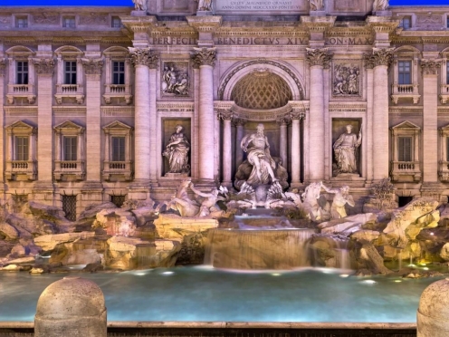 Colosseum with Piazza Navona , Spanish steps & Pantheon Trevi fountain