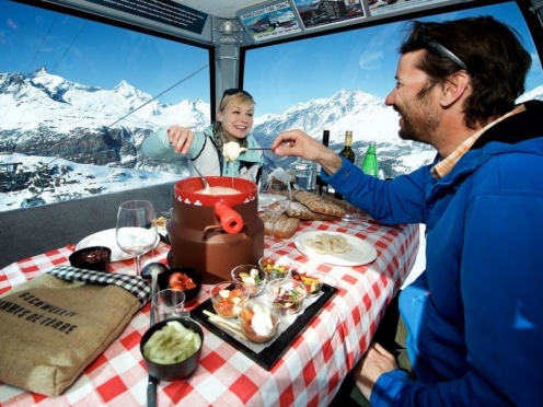 Gondola at Mount Zermatt . [ Matterhorn Glacier ]