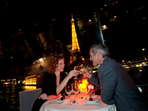 3 Course meal Seine river cruise
